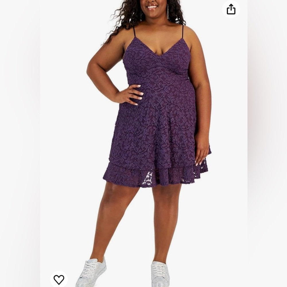 Emerald Sundae Woman’s Plum Lace Dress